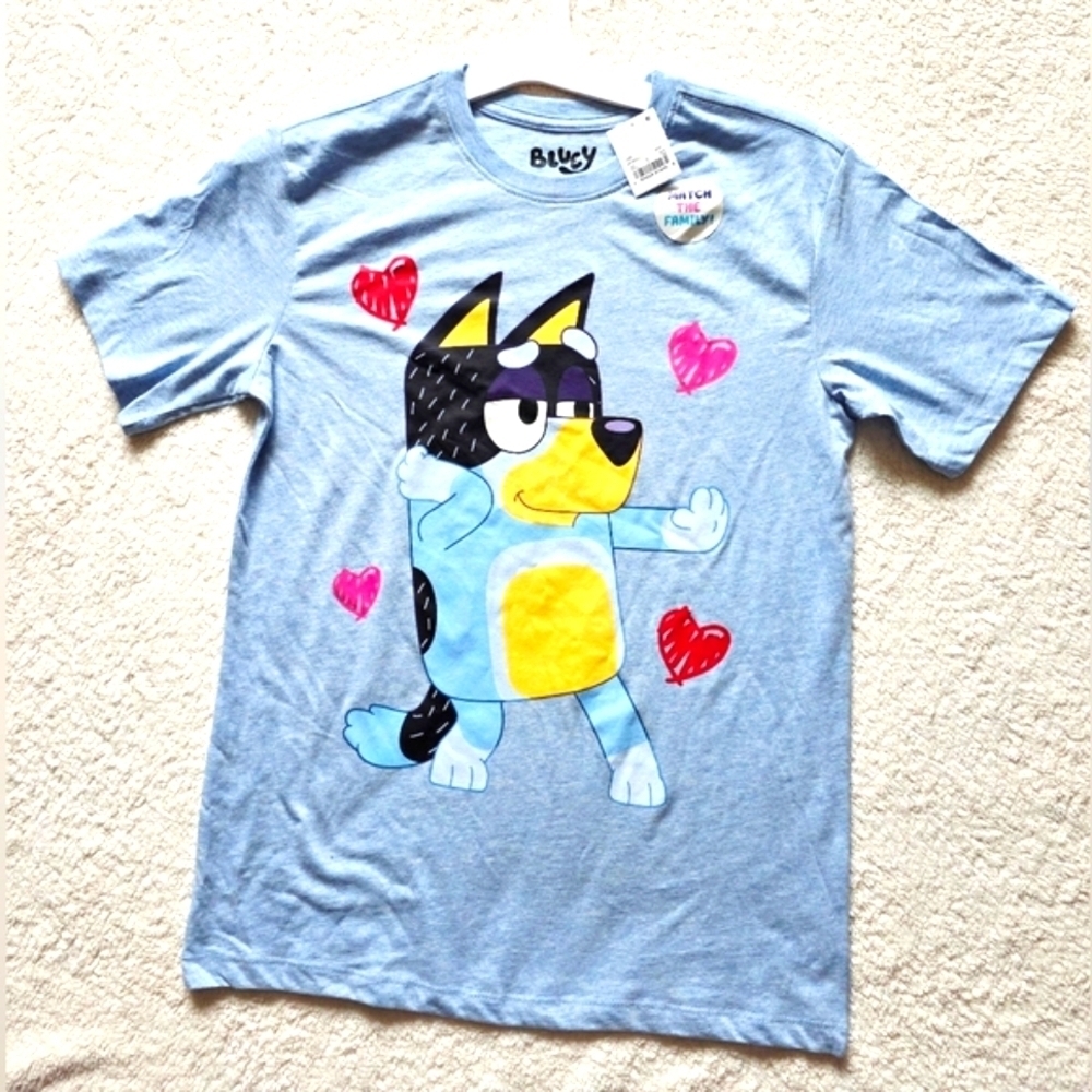 NWT adult unisex men/ women Bluey T-Shirt, Valentine's Easter Christmas, S M XXL